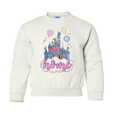 Kids Monogrammed 'Disney Is Home' Crewneck Sweatshirt