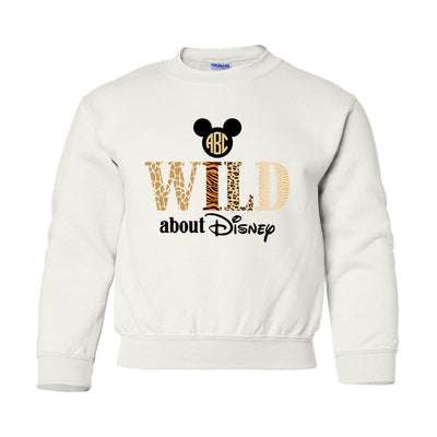 Leopard Themed Youth Disney Monogram Sweatshirt