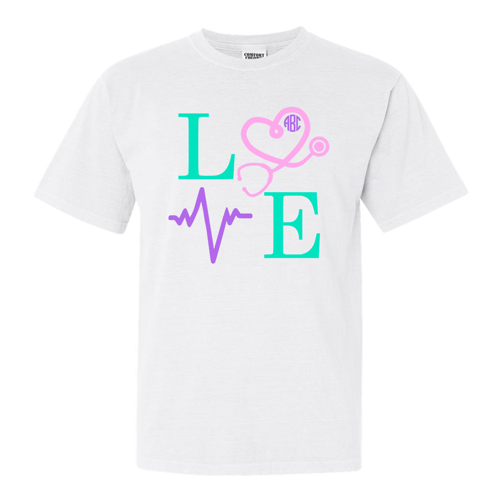 Monogrammed Love Nurse T-Shirt