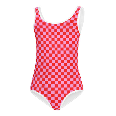 Kids 'Pink Check' Swimsuit