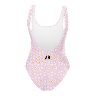 Initialed 'Daisy Pattern' One-Piece Swimsuit