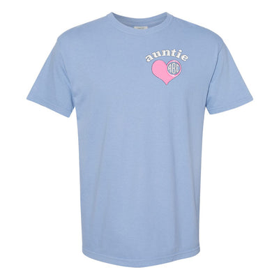 Monogrammed Auntie Comfort Colors T-Shirt