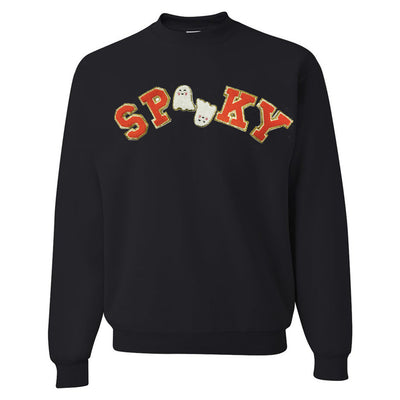 Spooky Letter Patch Crewneck Sweatshirt