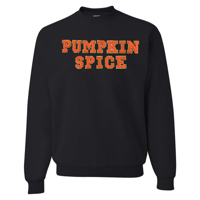 Pumpkin Spice Letter Patch Crewneck Sweatshirt