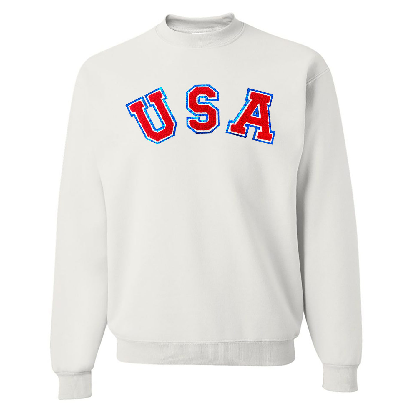 USA Letter Patch Crewneck Sweatshirt