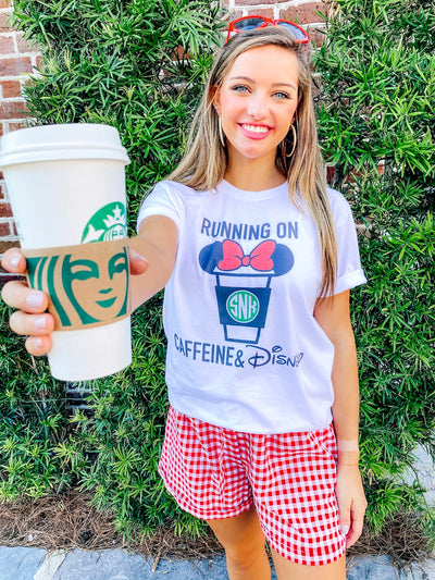 Disney T-Shirt Monogram Minnie Mouse and Coffee