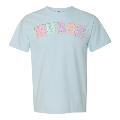 Nurse Colorful Letter Patch Comfort Colors T-Shirt