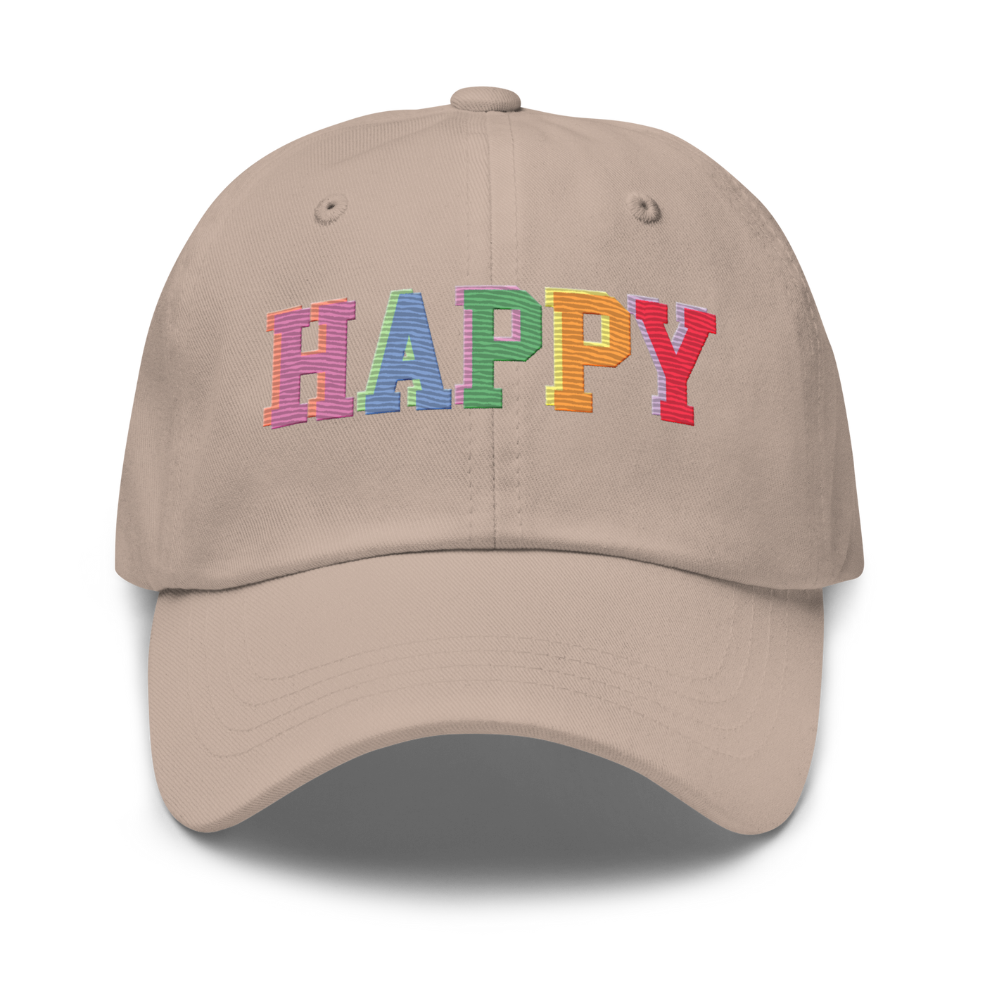 'Happy' Embroidered Hat