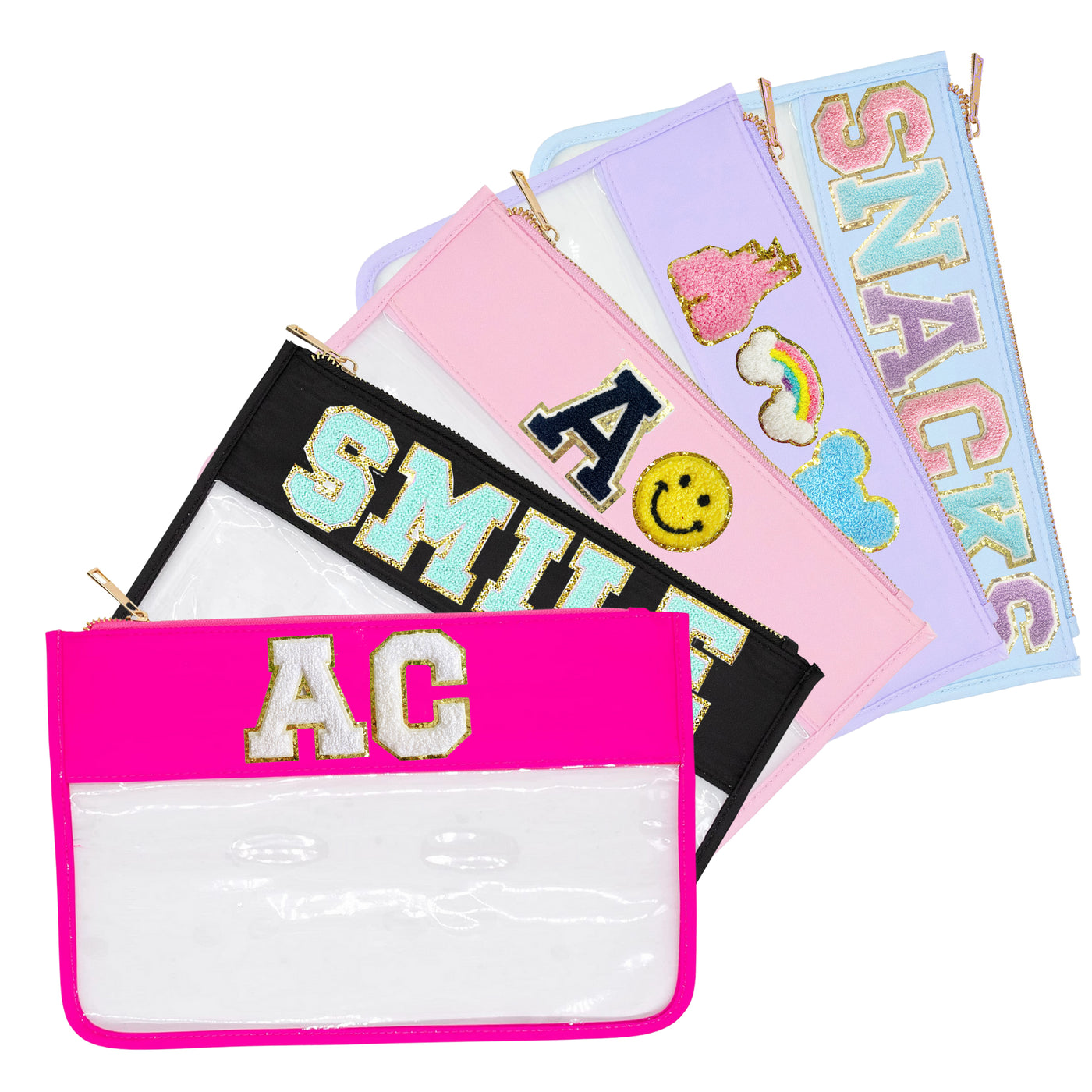 Letter Patch Pouch - Clear