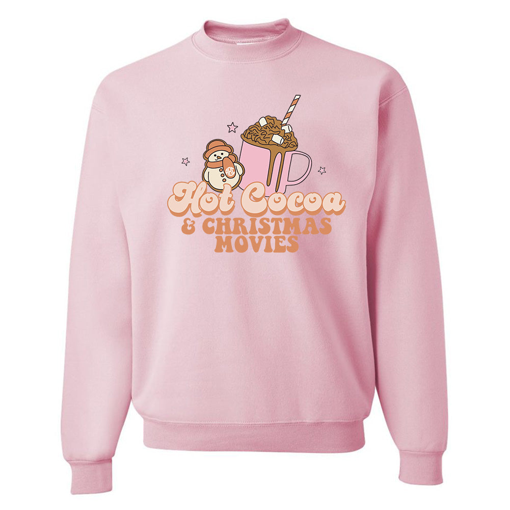 Monogrammed 'Hot Cocoa & Christmas Movies' Crewneck Sweatshirt