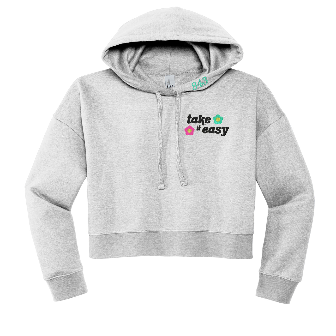 'Take It Easy' Cropped Hoodie