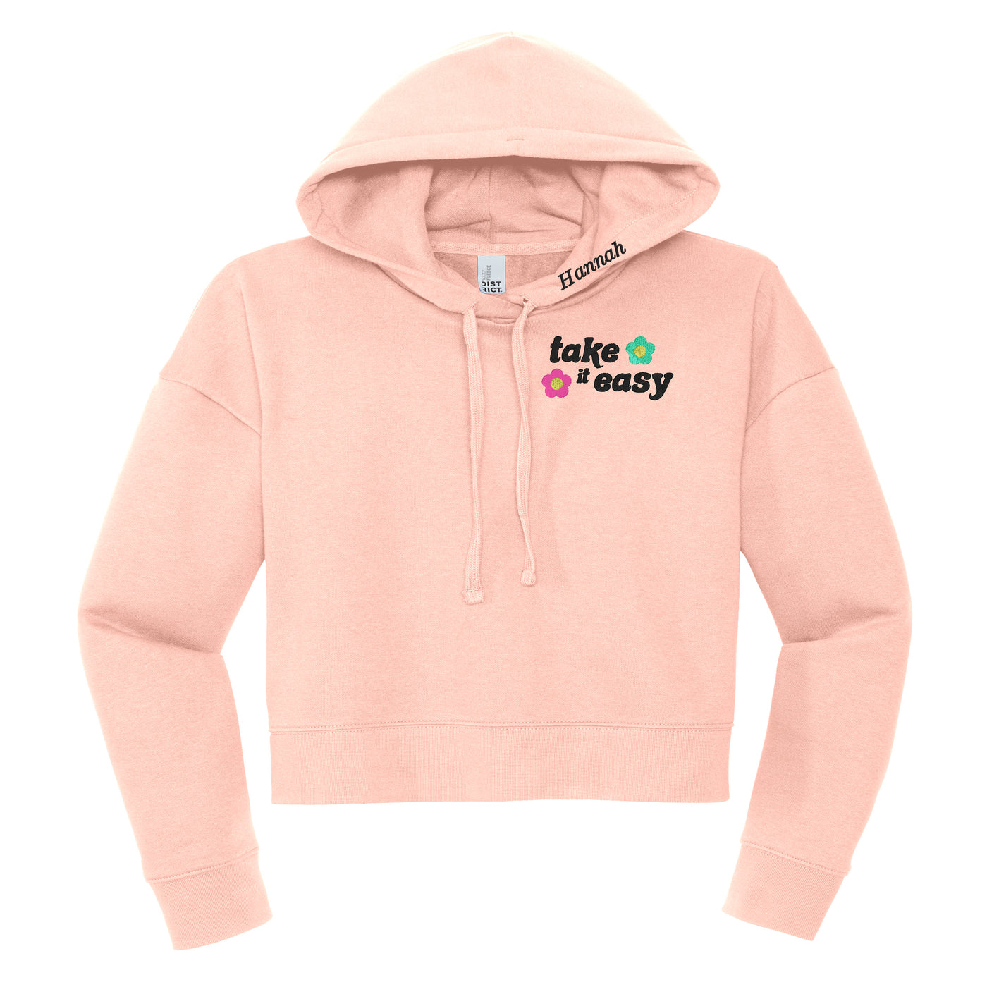 'Take It Easy' Cropped Hoodie