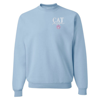 Monogrammed Cat Mom Crewneck Sweatshirt