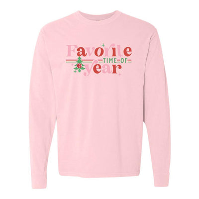 Monogrammed 'Favorite Time Of Year' Christmas Long Sleeve T-Shirt