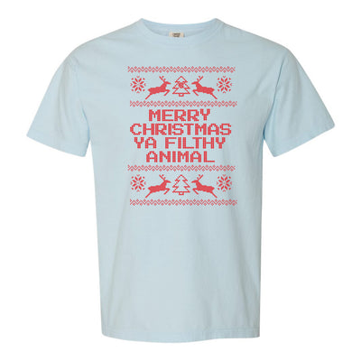 Monogrammed 'Merry Christmas ya Filthy Animal' T-Shirt