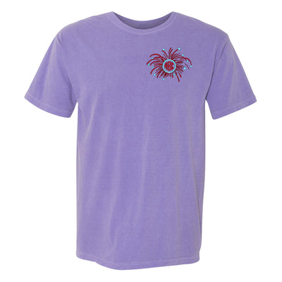 Monogrammed Fireworks Comfort Colors T-Shirt