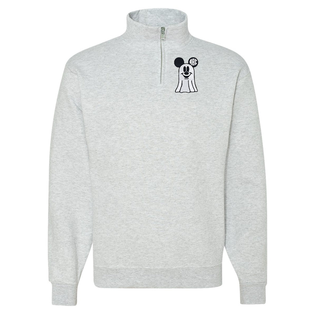 Monogrammed Mickey Ghost Quarter Zip Sweatshirt