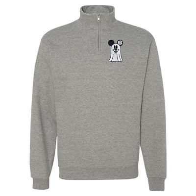 Monogrammed Mickey Ghost Quarter Zip Sweatshirt