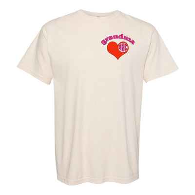 Monogrammed Grandma Comfort Colors T-Shirt