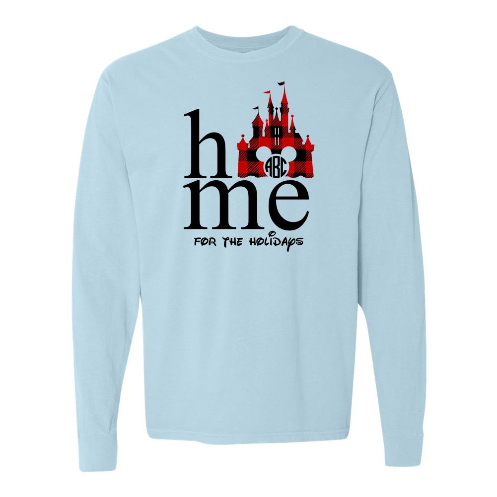 Monogrammed 'Disney Home for the Holidays' Long Sleeve T-Shirt