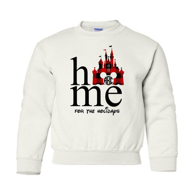 Kids Monogrammed 'Disney Home for the Holidays' Crewneck Sweatshirt