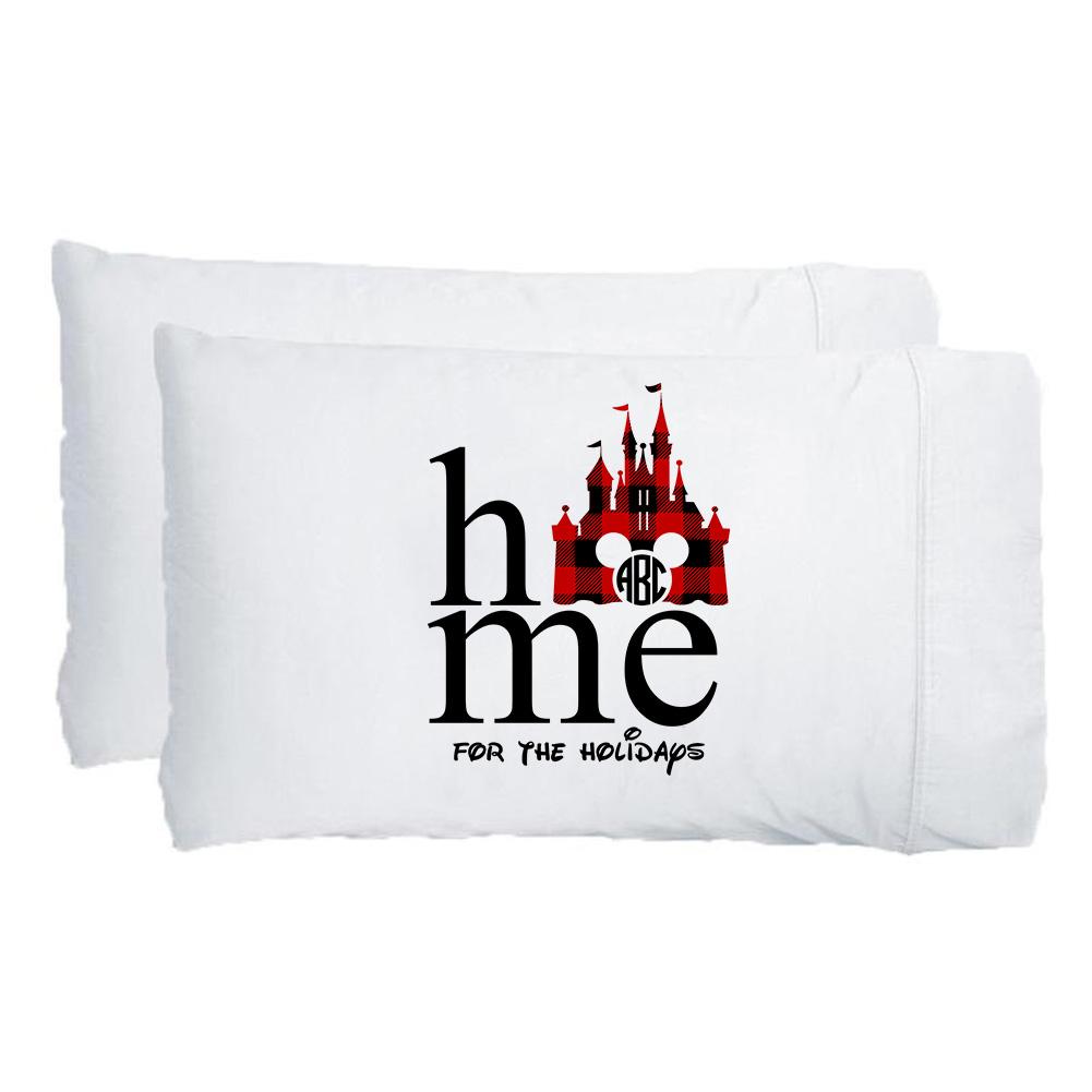 Monogrammed 'Disney Home for the Holidays' Pillowcase Set