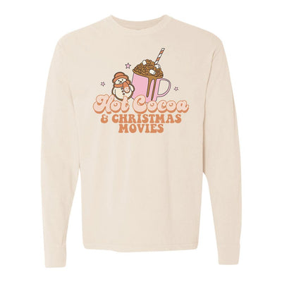 Monogrammed 'Hot Cocoa & Christmas Movies' Long Sleeve T-Shirt