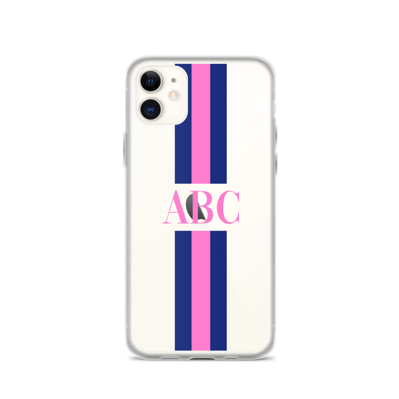 Monogrammed Striped iPhone Case