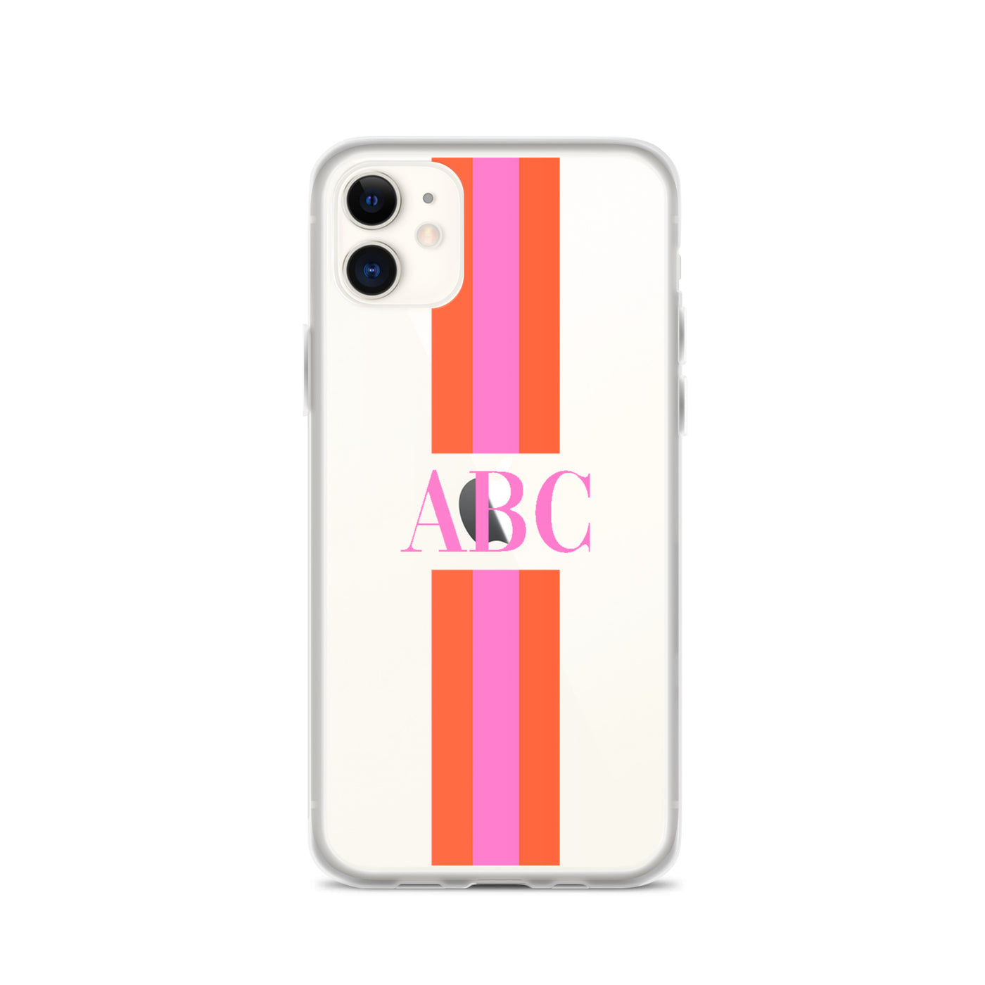 Monogrammed Striped iPhone Case