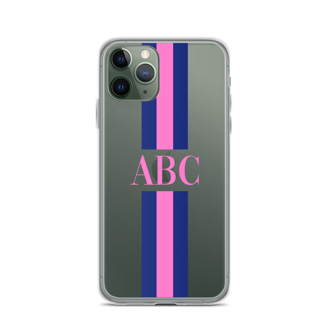 Monogrammed Striped iPhone Case