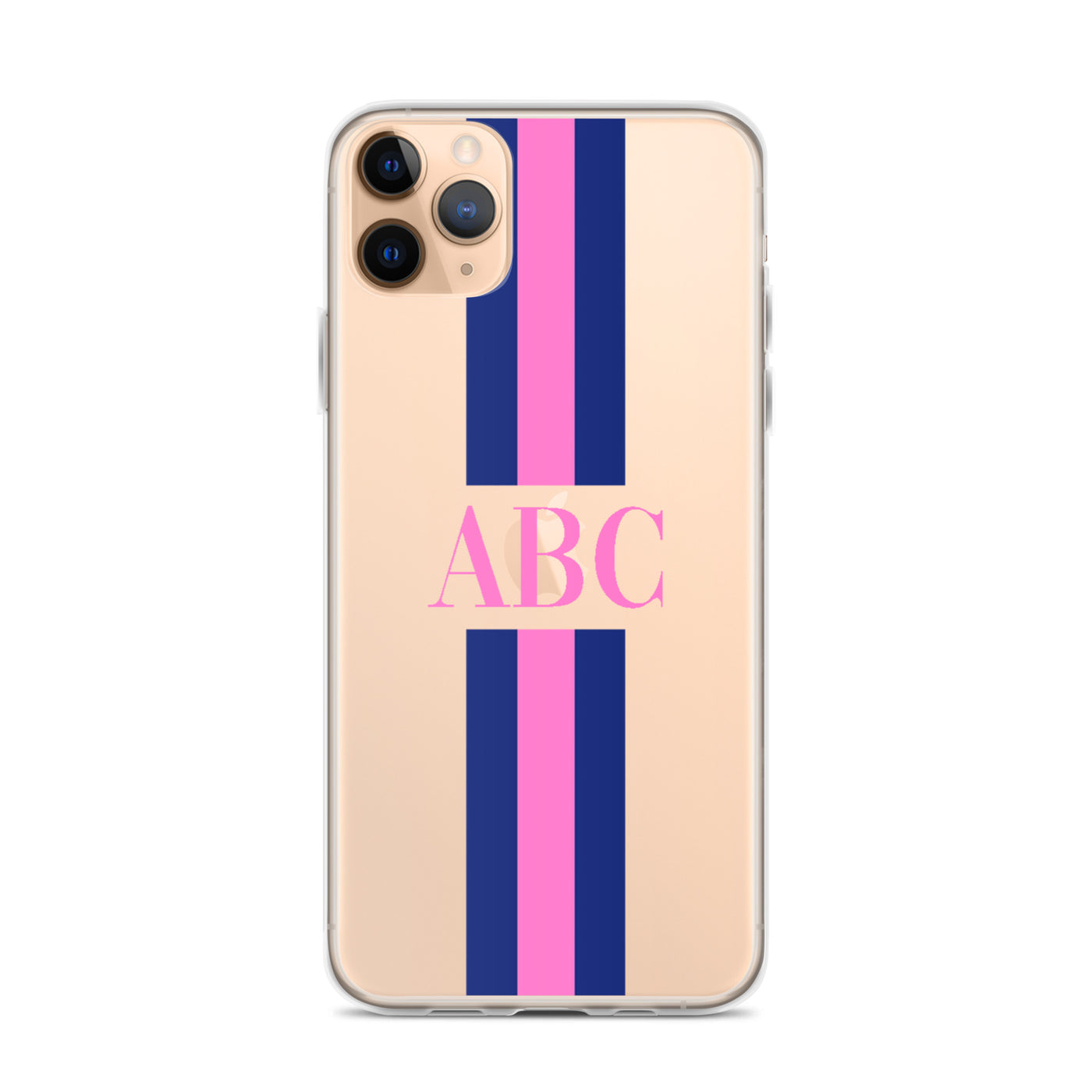 Monogrammed Striped iPhone Case