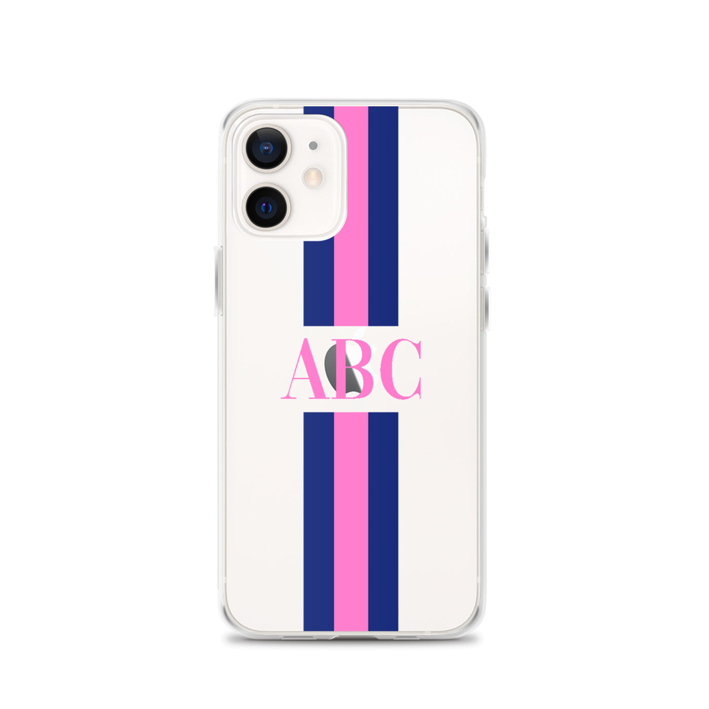 Monogrammed Striped iPhone Case