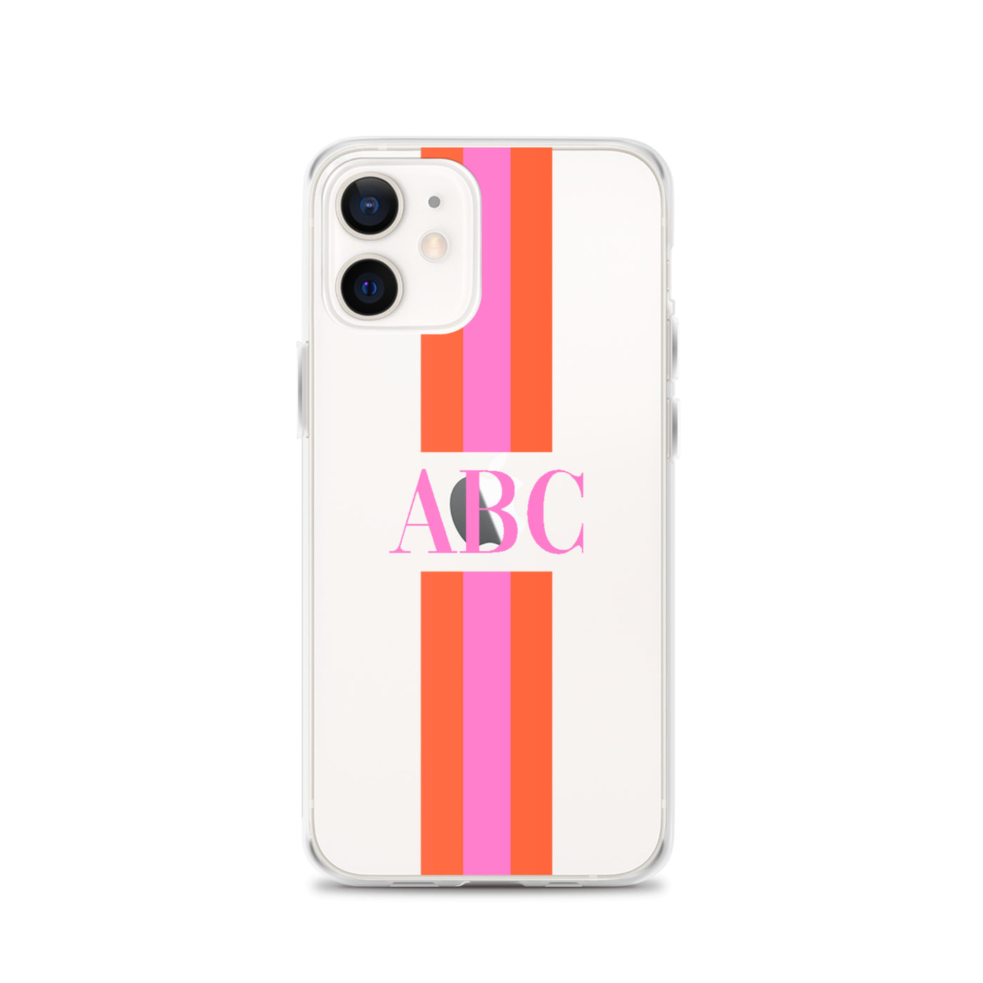 Monogrammed Striped iPhone Case