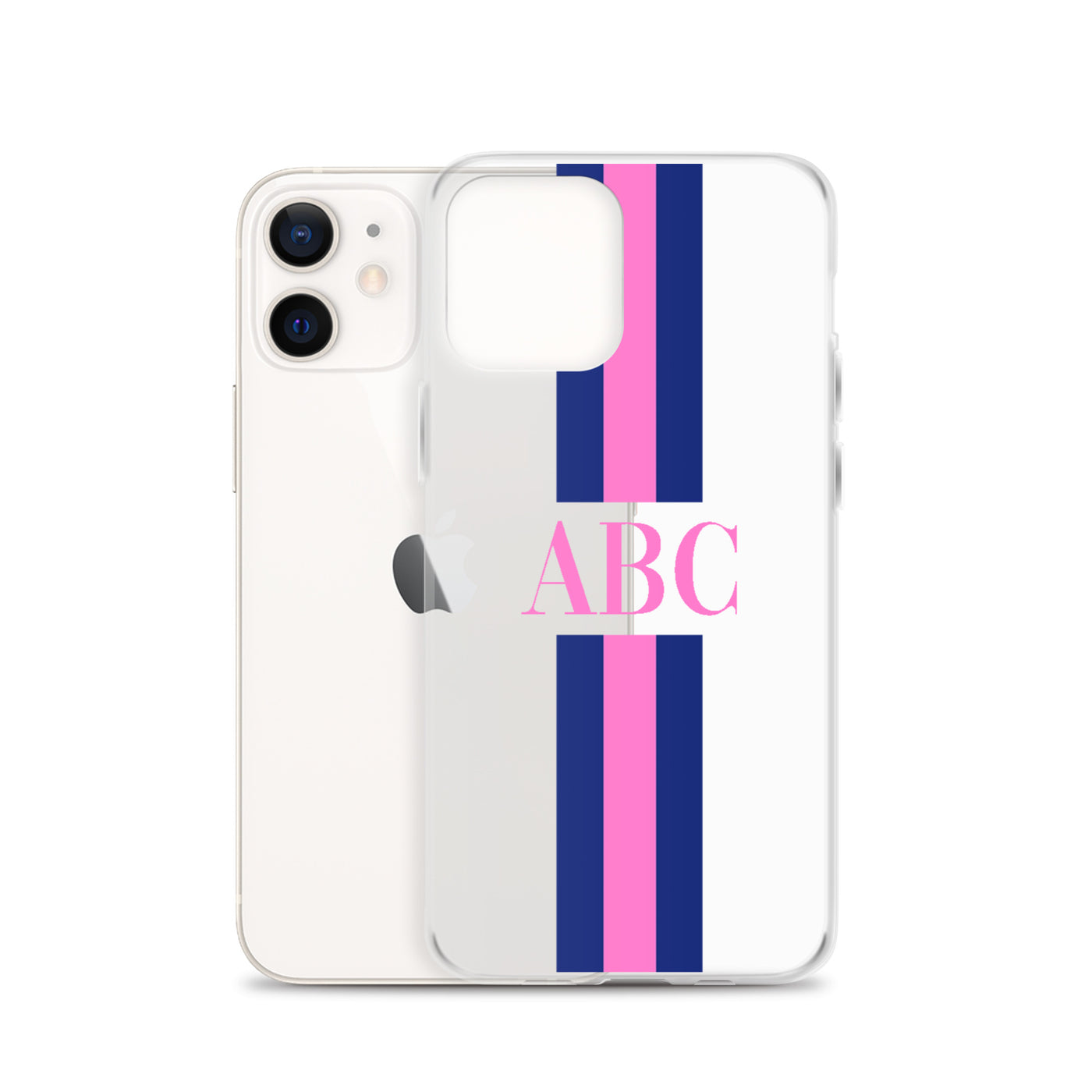 Monogrammed Striped iPhone Case