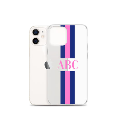 Monogrammed Striped iPhone Case