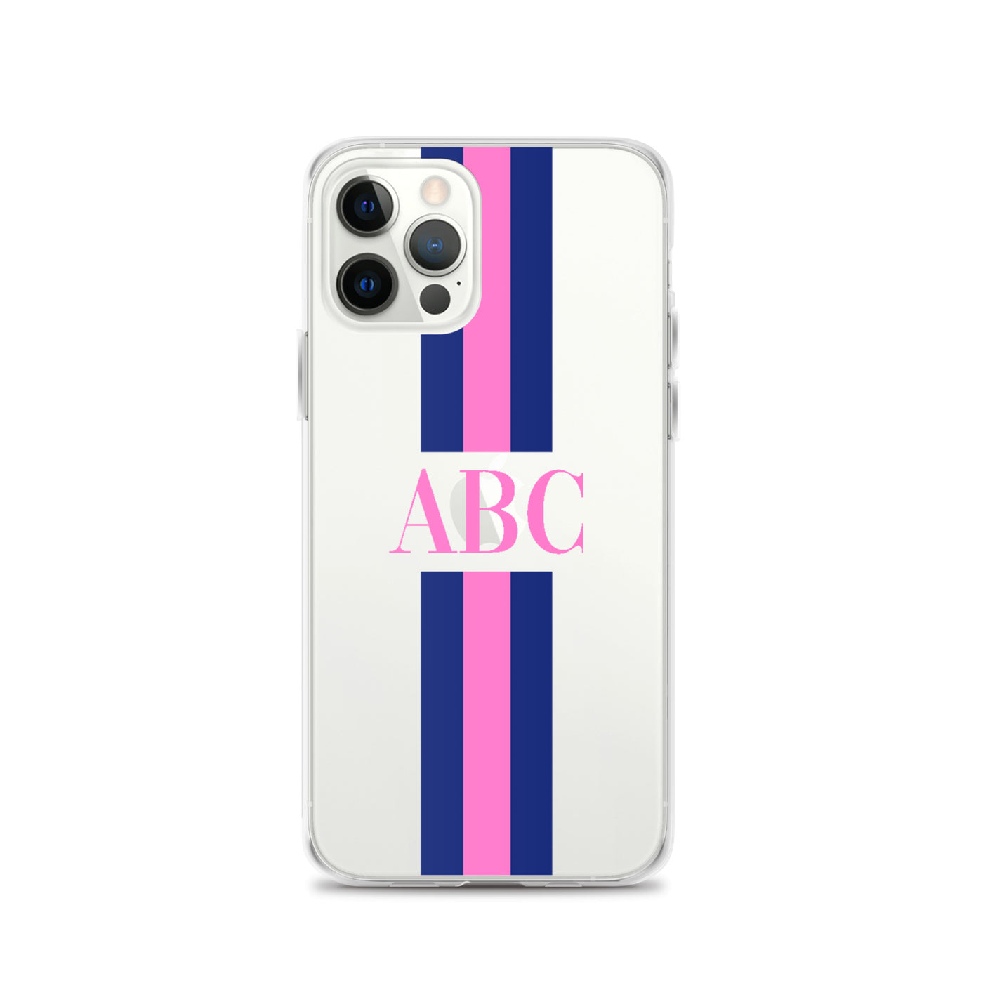 Monogrammed Striped iPhone Case