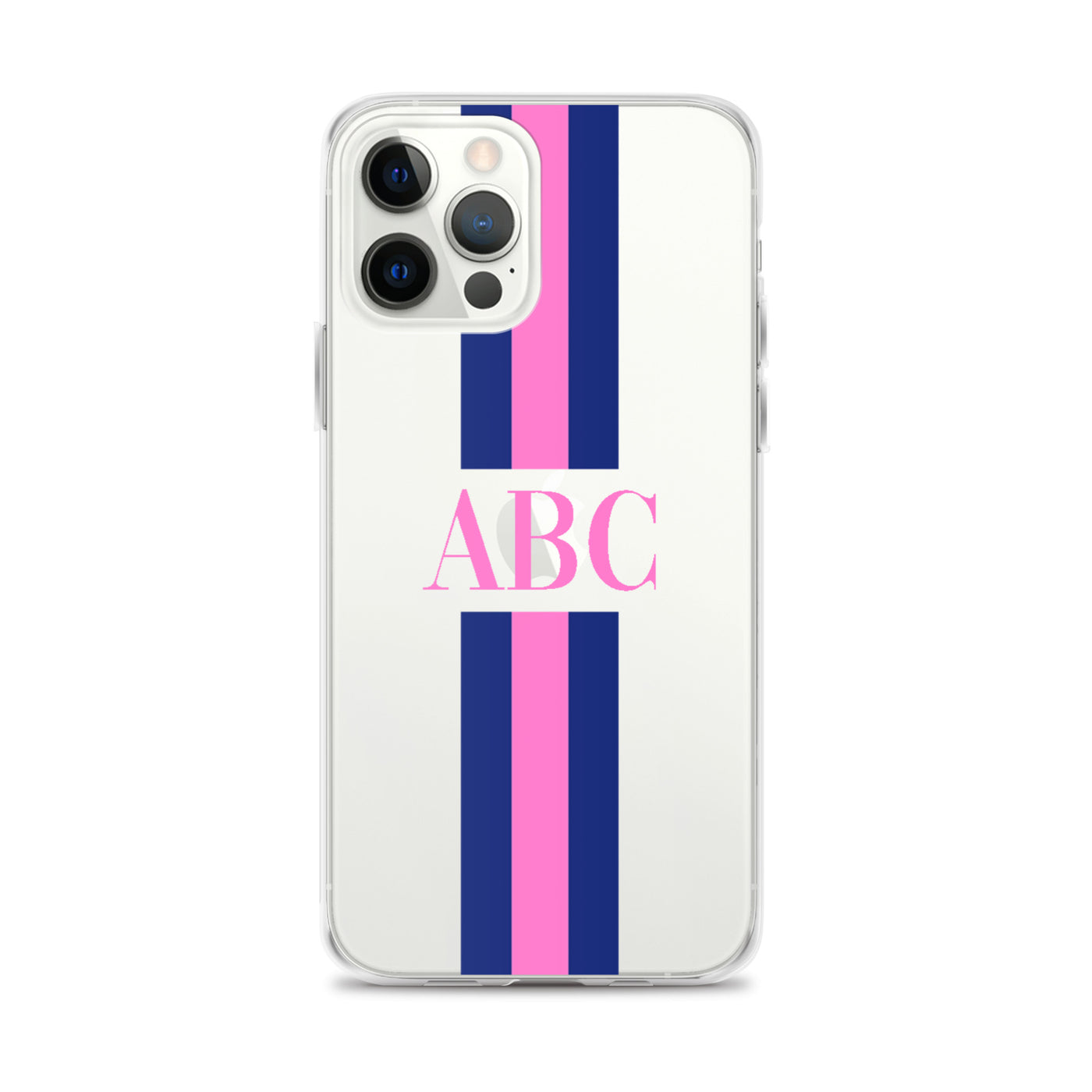 Monogrammed Striped iPhone Case