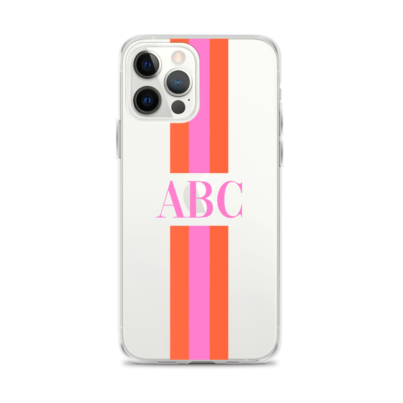 Monogrammed Striped iPhone Case