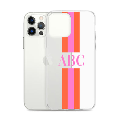 Monogrammed Striped iPhone Case