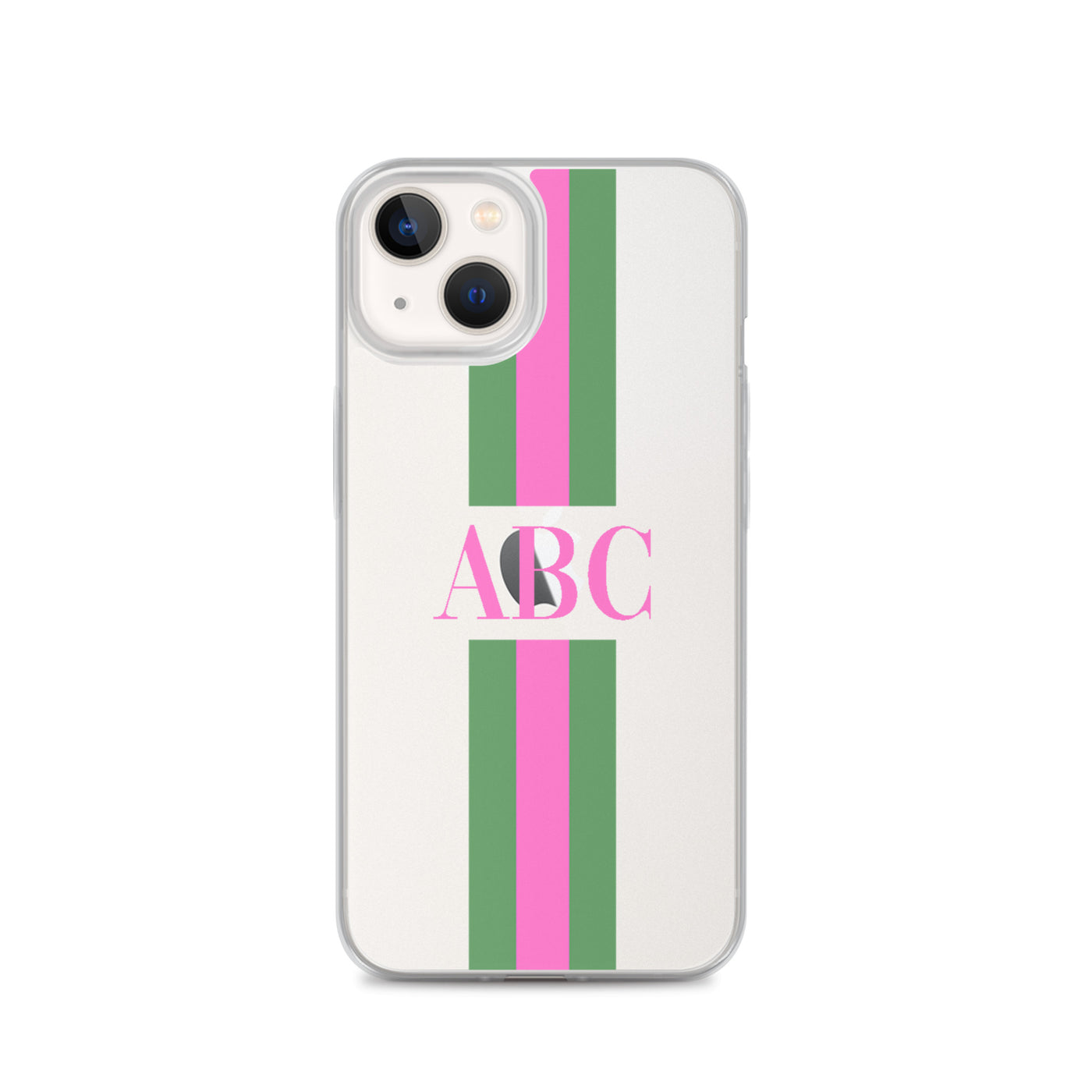 Monogrammed Striped iPhone Case