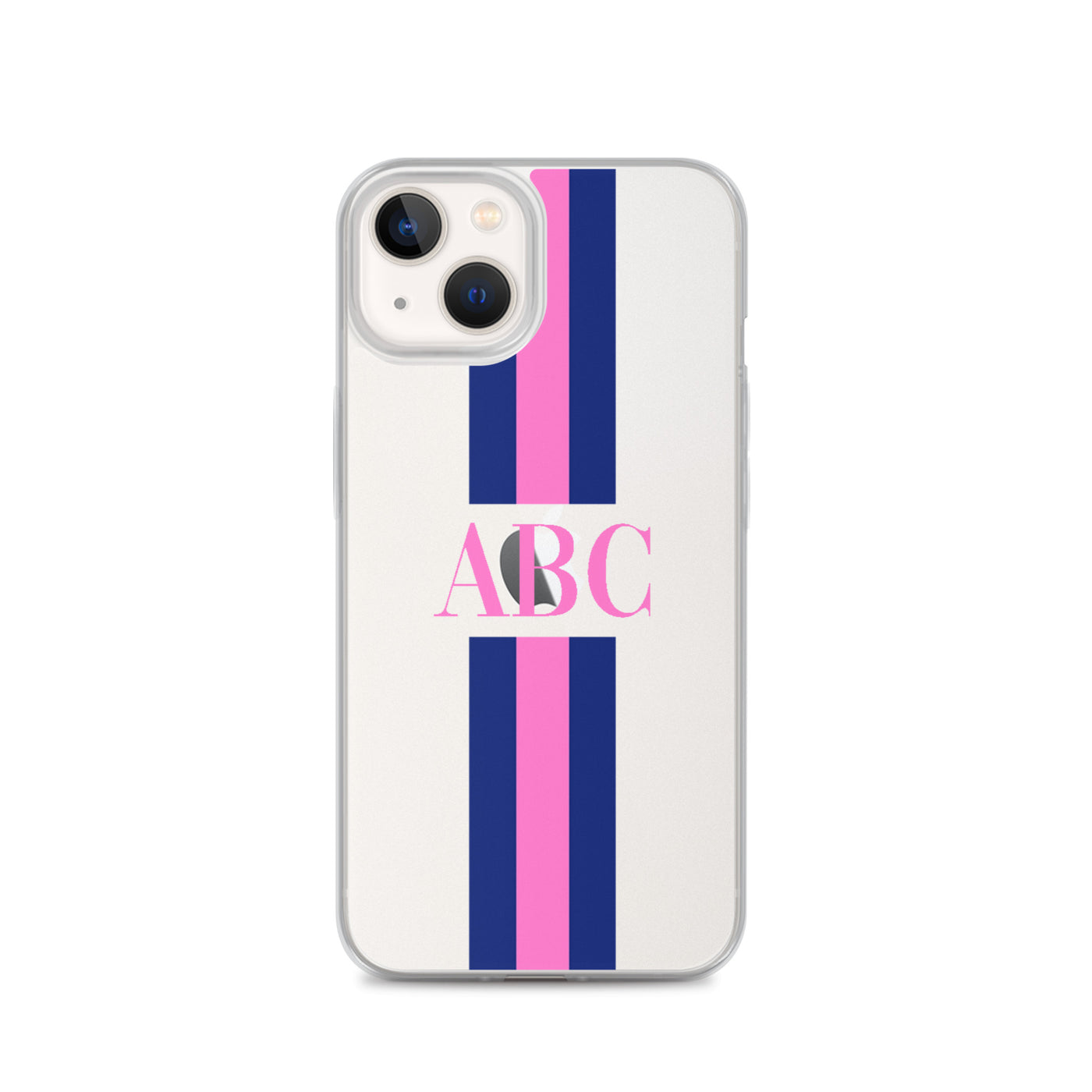 Monogrammed Striped iPhone Case