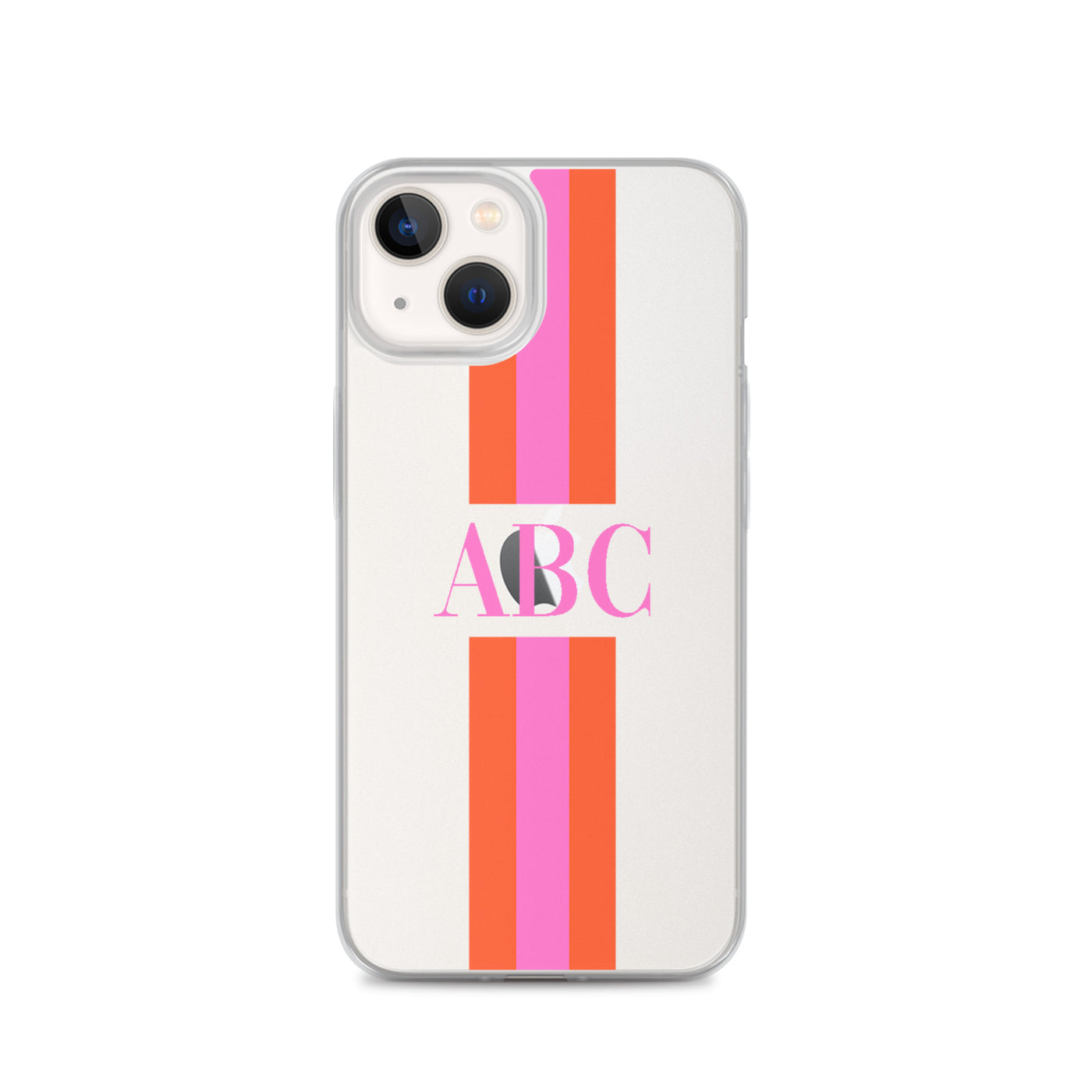 Monogrammed Striped iPhone Case