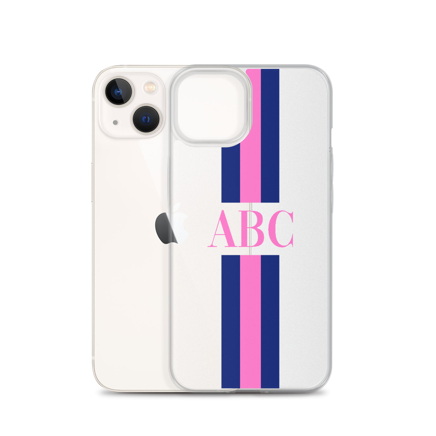 Monogrammed Striped iPhone Case