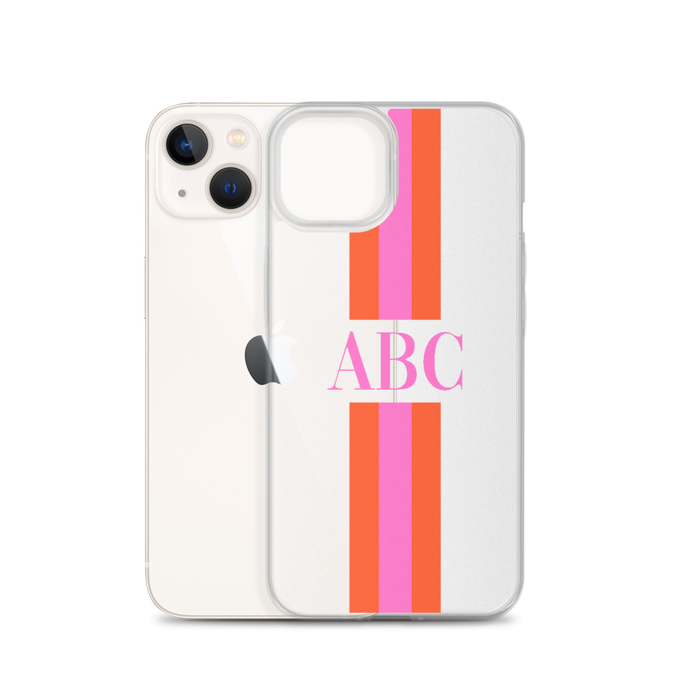 Monogrammed Striped iPhone Case