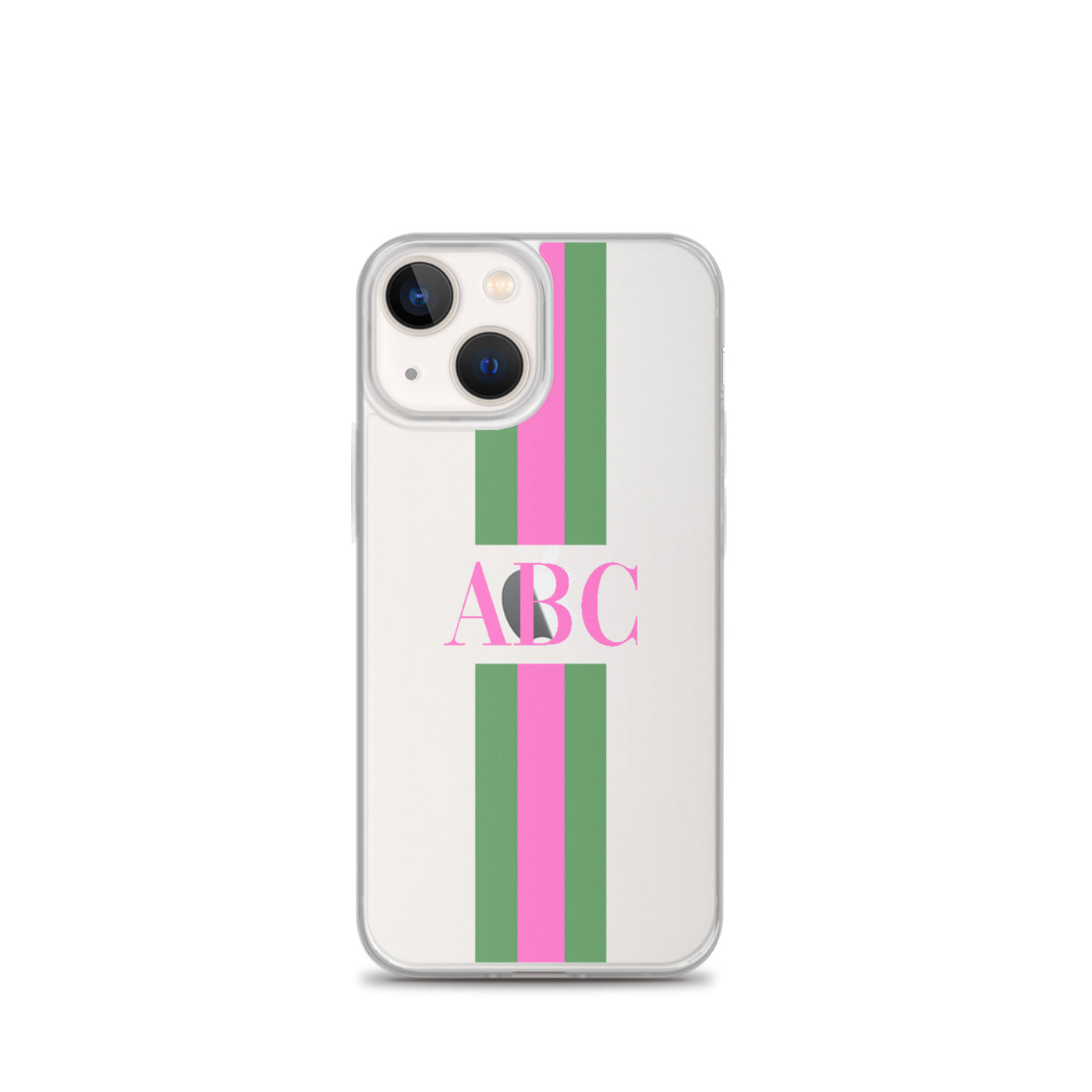 Monogrammed Striped iPhone Case