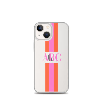 Monogrammed Striped iPhone Case