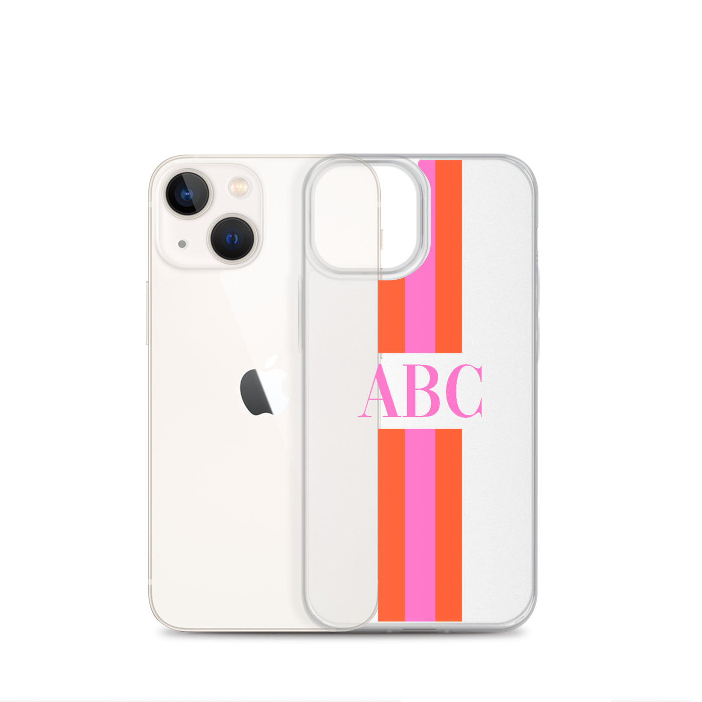 Monogrammed Striped iPhone Case