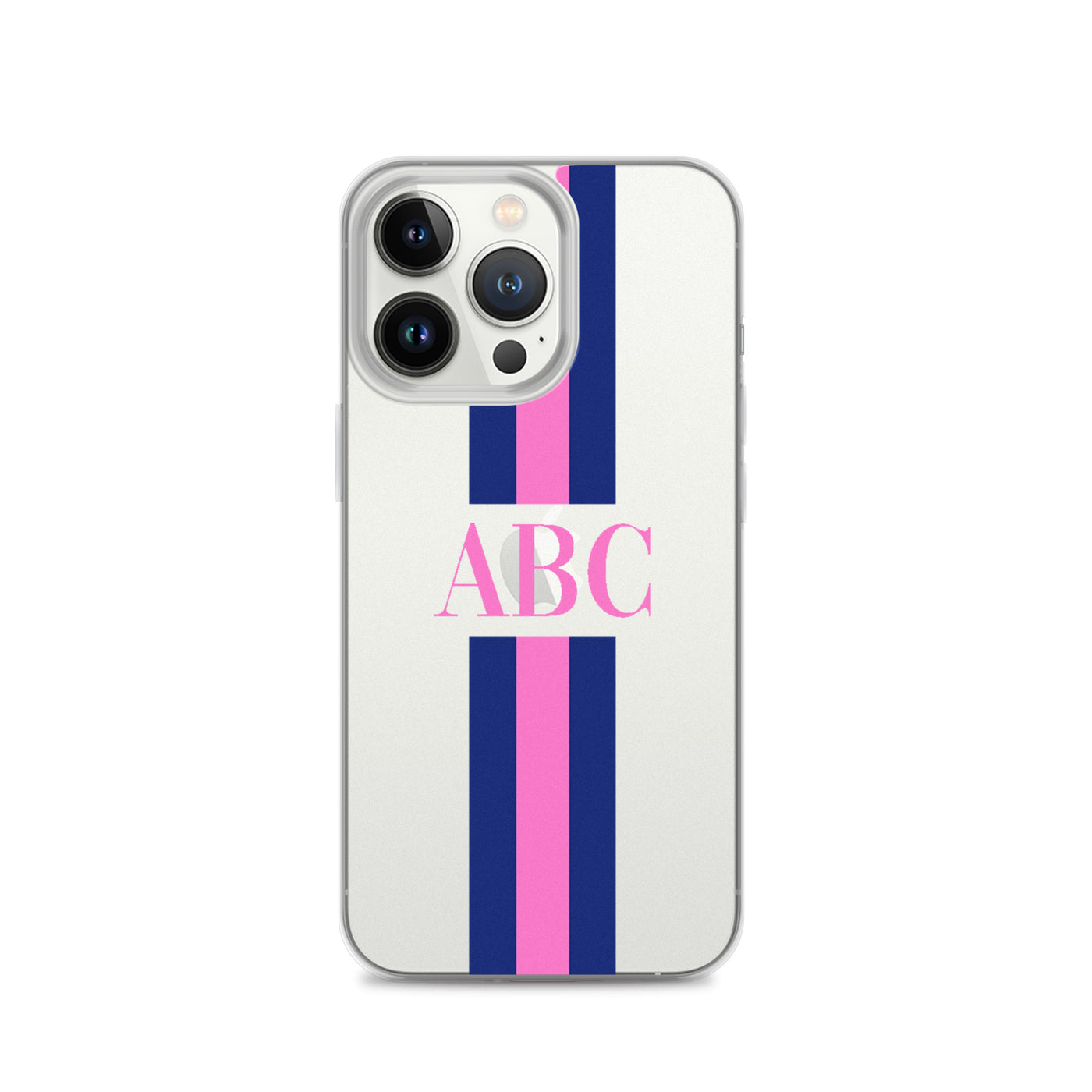 Monogrammed Striped iPhone Case