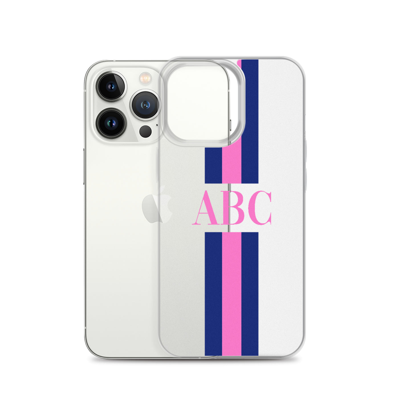 Monogrammed Striped iPhone Case