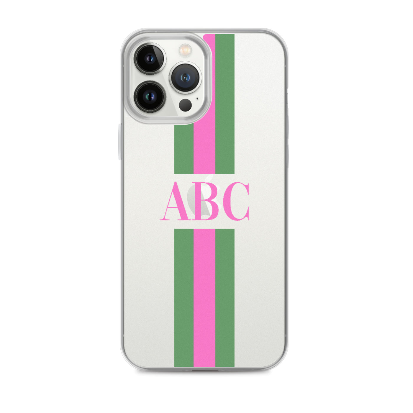 Monogrammed Striped iPhone Case